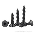 Black Zinc Hex Socket Flat Head Self-Tapping Screws